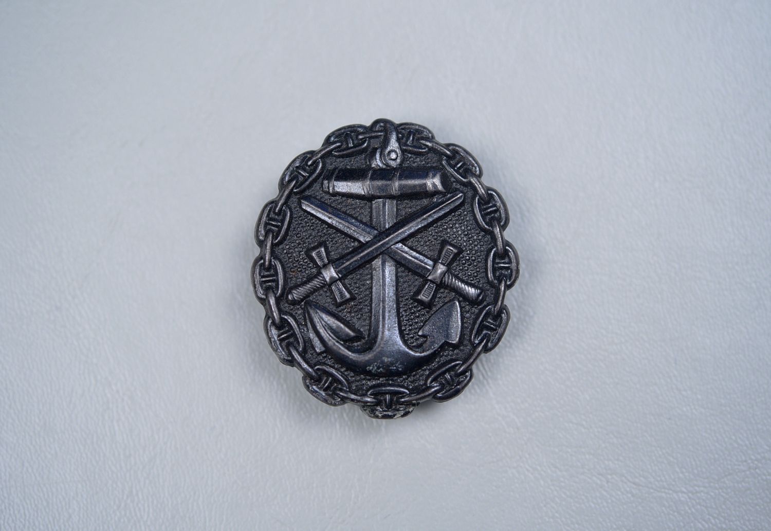 WWI GERMAN 1918 KAISERLICHE MARINE WOUND BADGE IN BLACK
