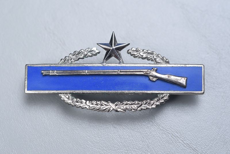 9253 – WWII KOREAN WAR COMBAT INFANTRY BADGE – 2nd AWARD, APPLIED MUSKET