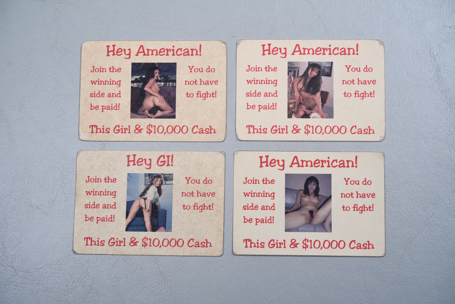 VIETNAM WAR NVA SURRENDER/DEFECTION CARDS - LOT OF 4