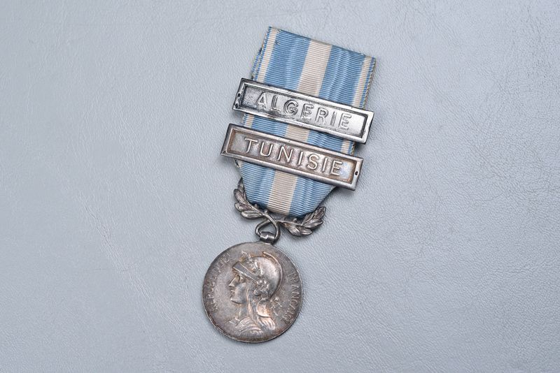 PRE-WWI FRENCH COLONIAL MEDAL w/ TWO BARS
