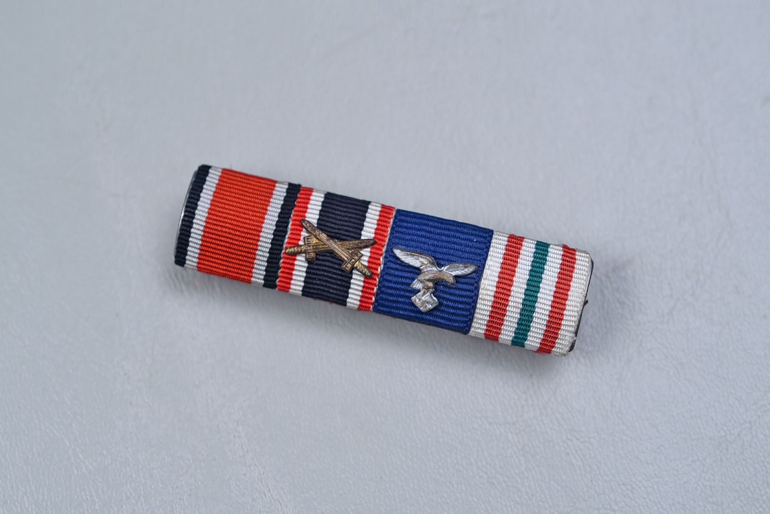 WWII GERMAN LUFTWAFFE 4-PLACE RIBBON BAR w/MEMEL MEDAL