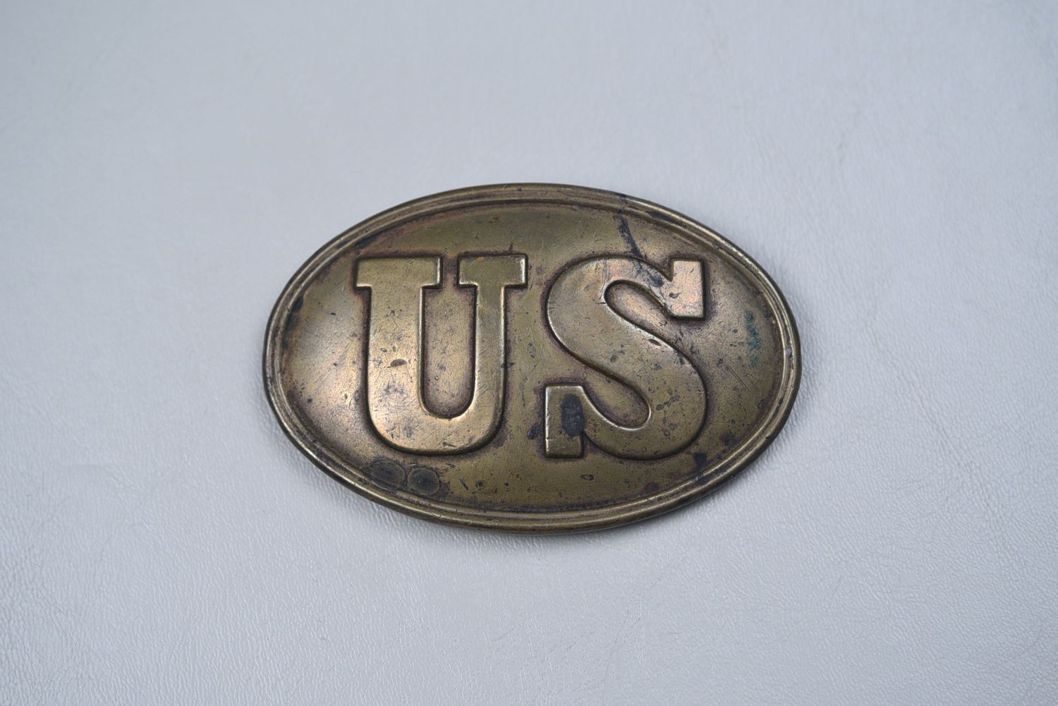 CIVIL WAR OVAL US BUCKLE w/ARROW HOOKS - NON DUG