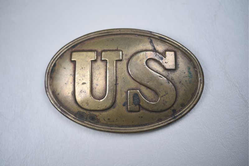 CIVIL WAR OVAL US BUCKLE w/ARROW HOOKS - NON DUG