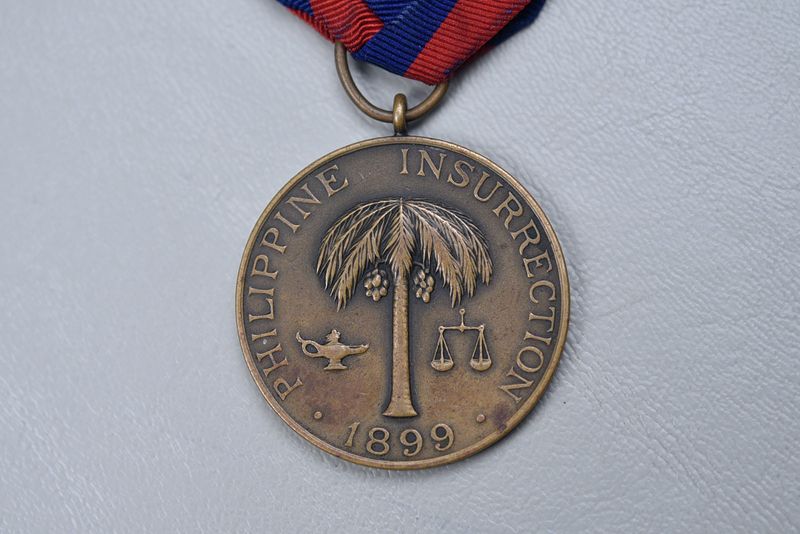 SPANISH AMERICAN WAR PHILIPPINE INSURRECTION MEDAL - NUMBERED &amp; IDENTIFIED