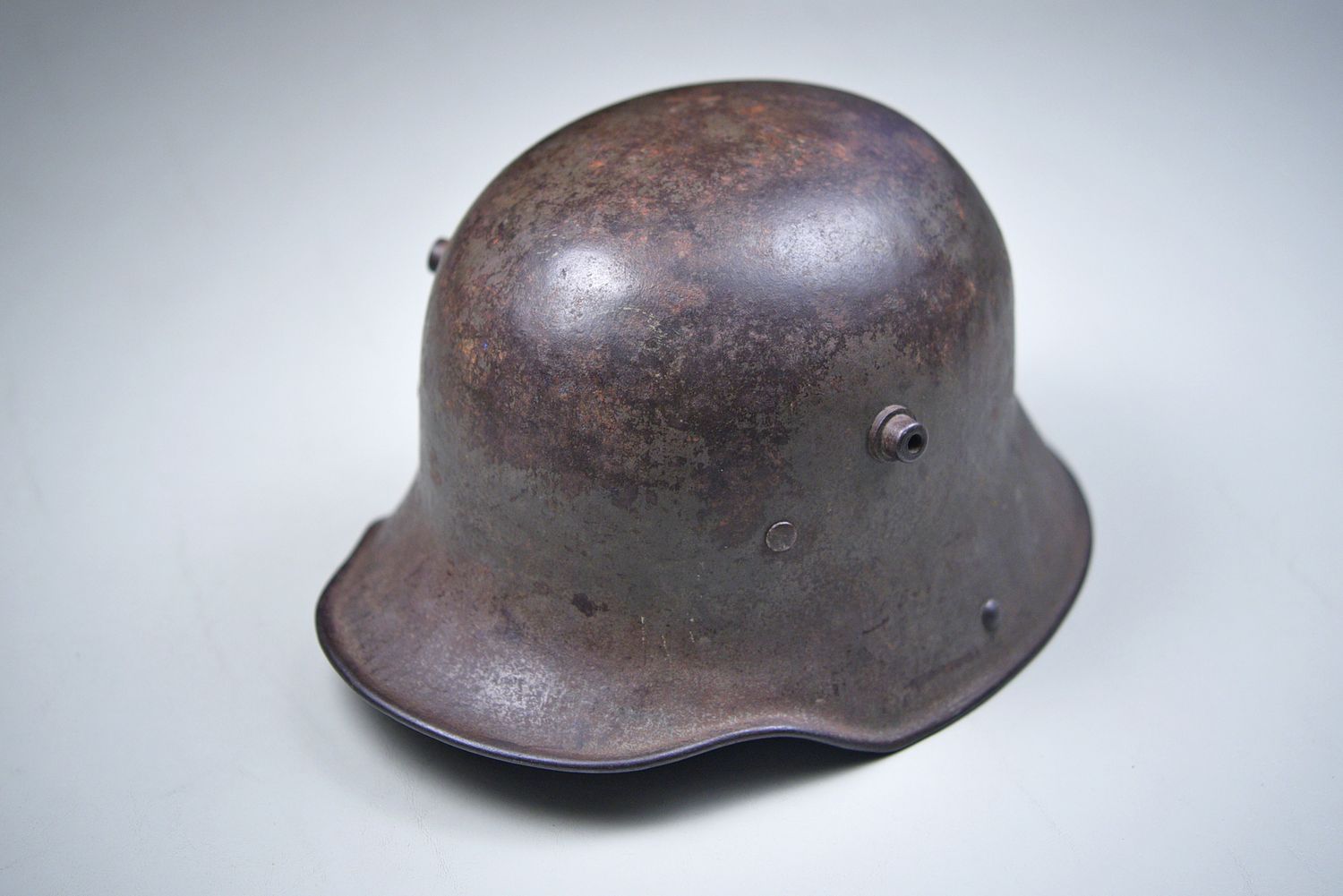 WWI GERMAN M1918 STEEL TRENCH HELMET w/COMPLETE LINER