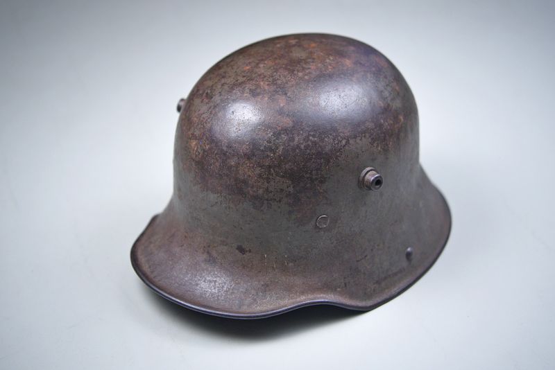 WWI GERMAN M1918 STEEL TRENCH HELMET w/COMPLETE LINER WWI GERMAN M1918 STEEL TRENCH HELMET w/COMPLETE LINER