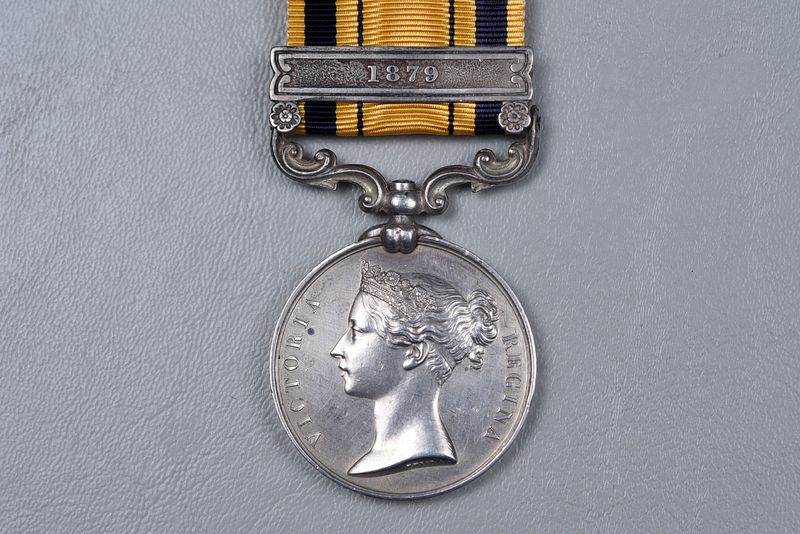 BRITISH VICTORIAN SOUTH AFRICA 1877-1879 SERVICE MEDAL TO THE 24th FOOT - ZULU WAR