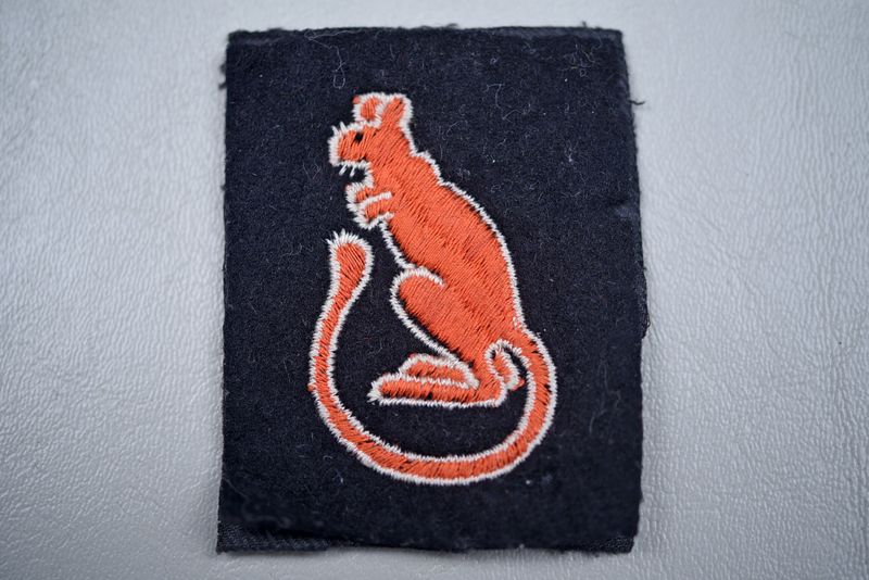 WWII BRITISH 7th ARMORED DESERT RATS SHOULDER FLASH