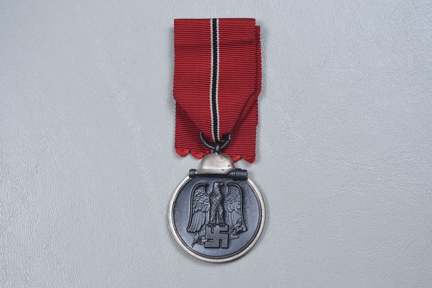 WWII GERMAN RUSSIAN FRONT MEDAL BY RUDOLF LEUKERT - 100% SILVER REMAINING