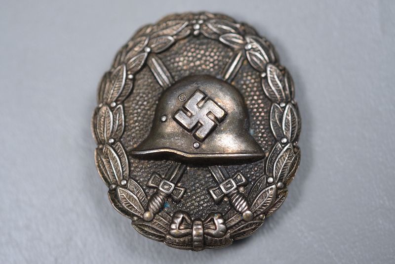 WWII GERMAN MODEL 1936 'SPANISH' WOUND BADGE IN SILVER