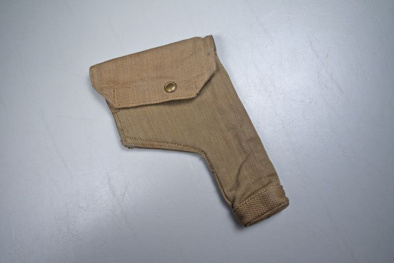 WWII WEBLEY CANVAS HOLSTER DATED 1943 – NEAR MINT WWII WEBLEY CANVAS HOLSTER DATED 1943 – NEAR MINT
