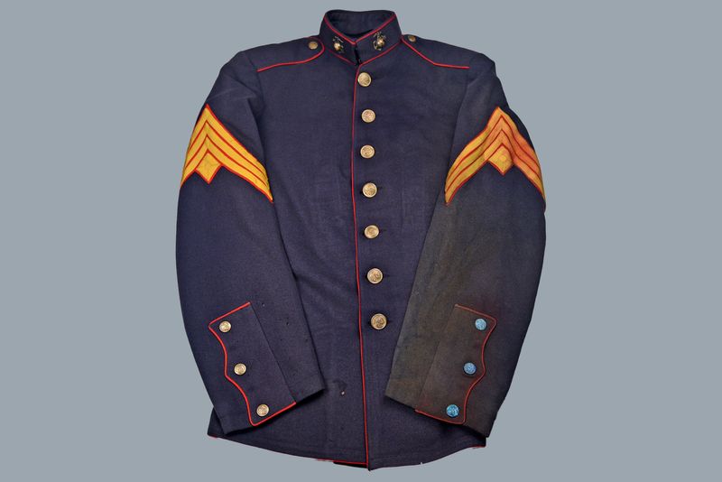 pre-WWI U.S. MARINE CORPS MODEL 1912 FIRST SERGEANT DRESS BLUES UNIFORM JACKET