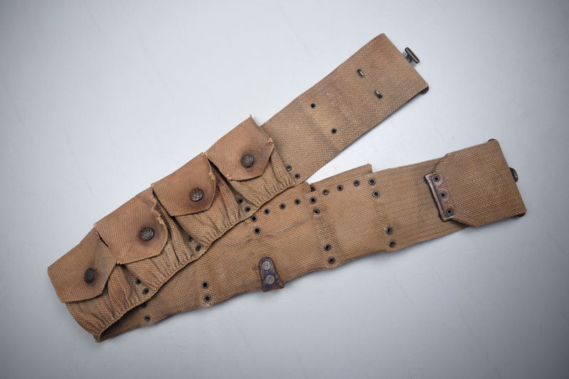 WWI U.S. M-1903 CAVALRY CARTRIDGE BELT w/EAGLE SNAPS - UNIT MARKED