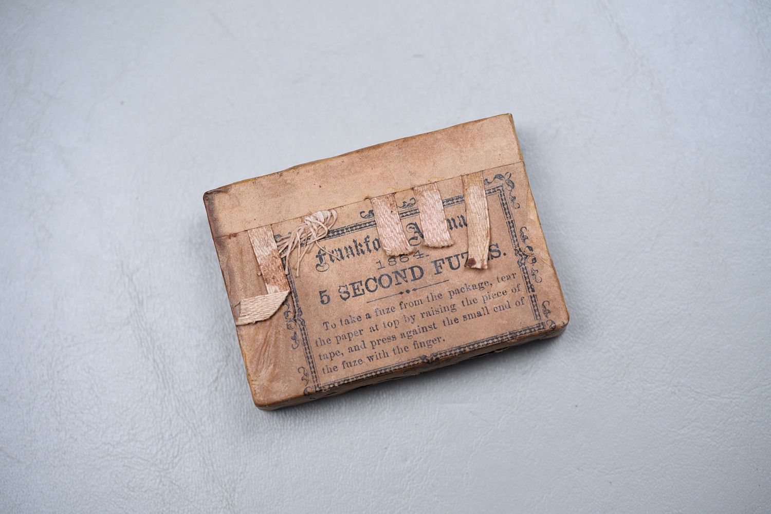 CIVIL WAR U.S. FRANKFURT ARSENAL PACKAGE OF 5 SEC. FUSES - DATED 1864