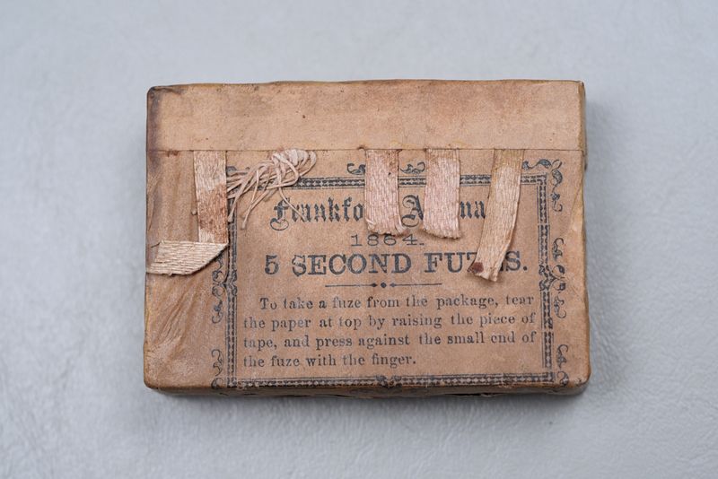 CIVIL WAR U.S. FRANKFURT ARSENAL PACKAGE OF 5 SEC. FUSES - DATED 1864