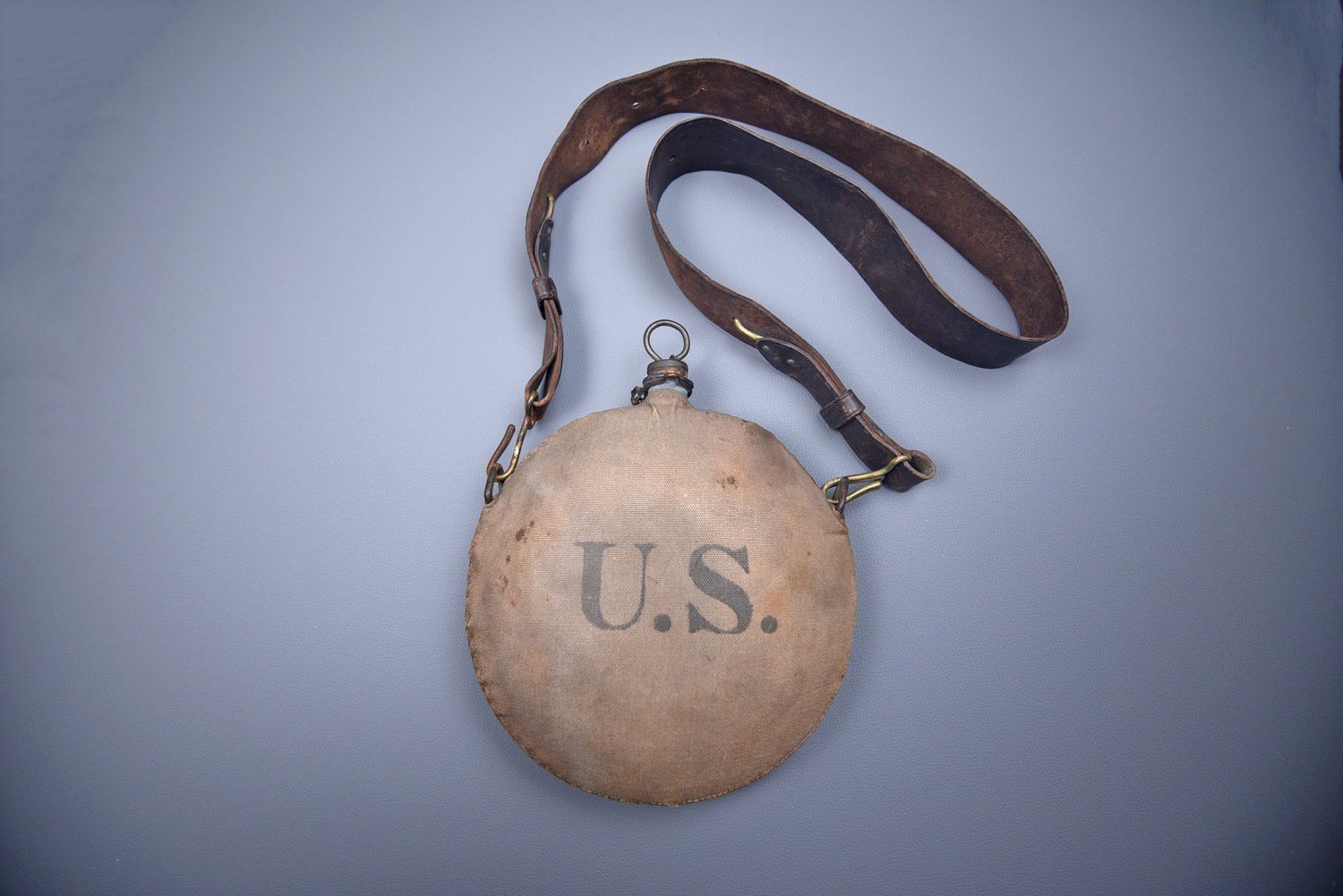 U.S. SPANISH AMERICAN WAR CANTEEN w/STRAP - EXCELLENT