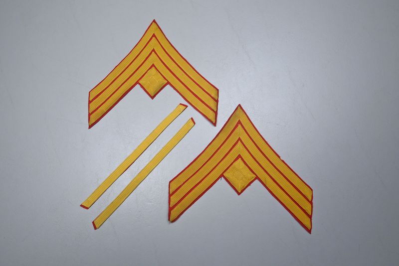 Pre-WWI U.S. MARINE CORPS 1st SERGEANT CHEVRON SET Pre-WWI U.S. MARINE CORPS 1st SERGEANT CHEVRON SET