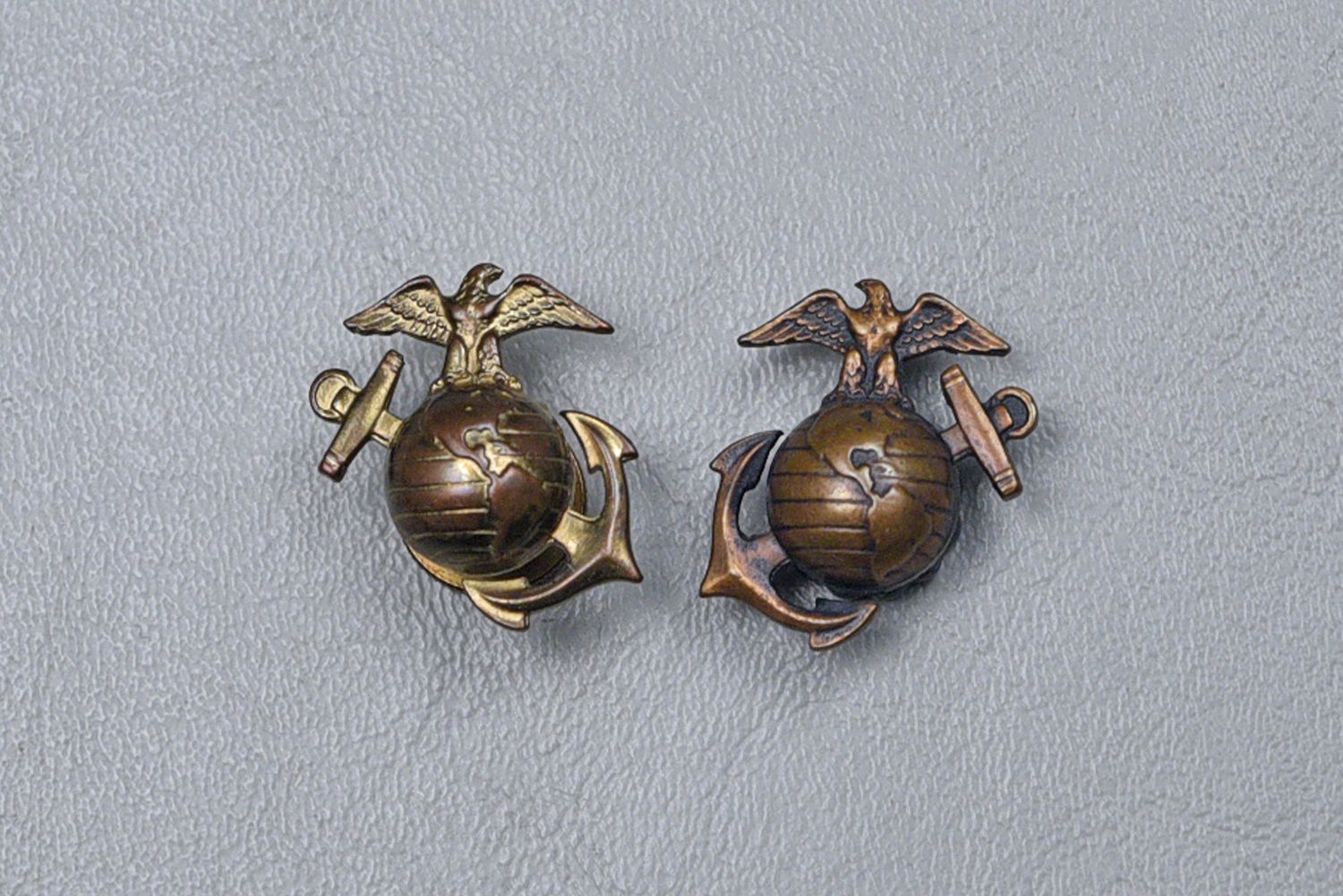 WWII U.S. MARINE CORPS 1930&#39;S ENLISTED EAGLE, GLOBE &amp; ANCHOR COLLAR INSIGNIA 