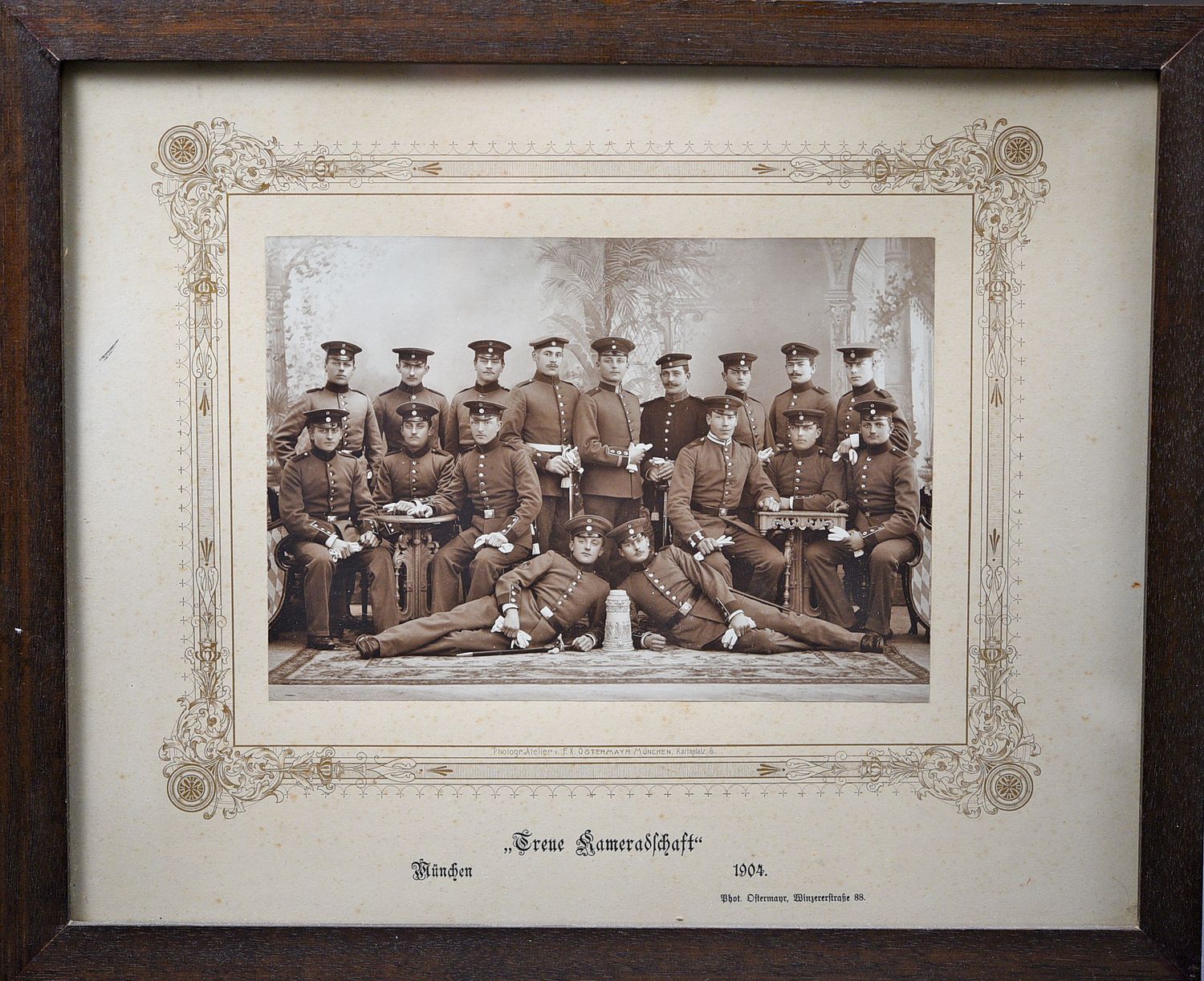 WWI GERMAN SOLDIERS ORIGINAL GROUP PHOTO - DATED 1904