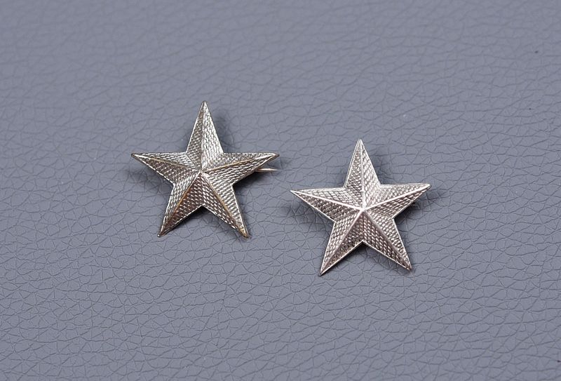 WWI U.S. BRIGADIER GENERAL'S FAUX EMBROIDERED STAR SET