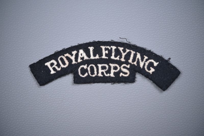 WWI BRITISH ROYAL FLYING CORPS SHOULDER ARC – UNIFORM REMOVED