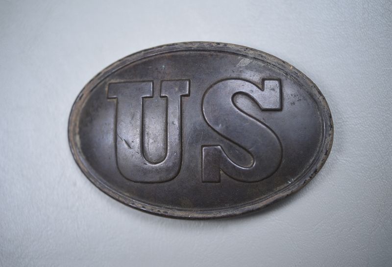 CIVIL WAR U.S. OVAL BELT BUCKLE – RECOVERED CHANCELLORSVILLE, VA