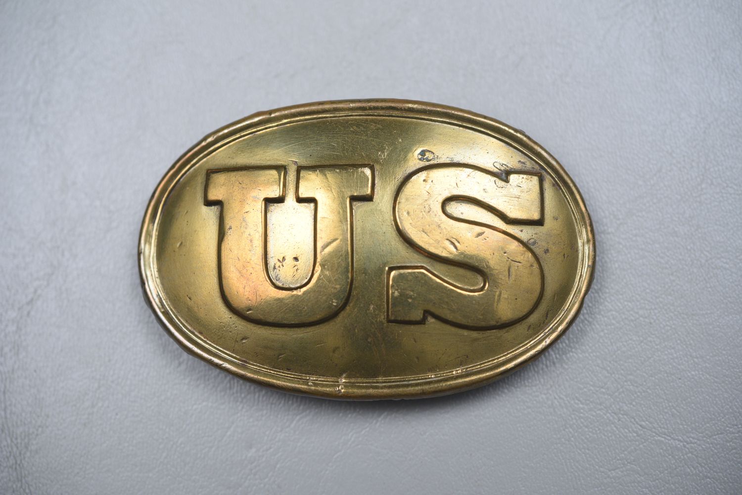 CIVIL WAR U.S. OVAL 'PUPPY PAW' BELT BUCKLE - NON-DUG