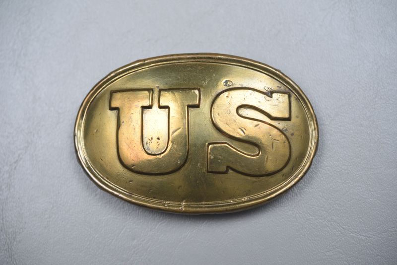 CIVIL WAR U.S. OVAL 'PUPPY PAW' BELT BUCKLE - NON-DUG
