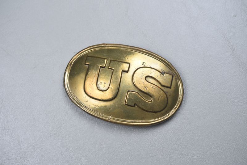CIVIL WAR U.S. OVAL 'PUPPY PAW' BELT BUCKLE - NON-DUG