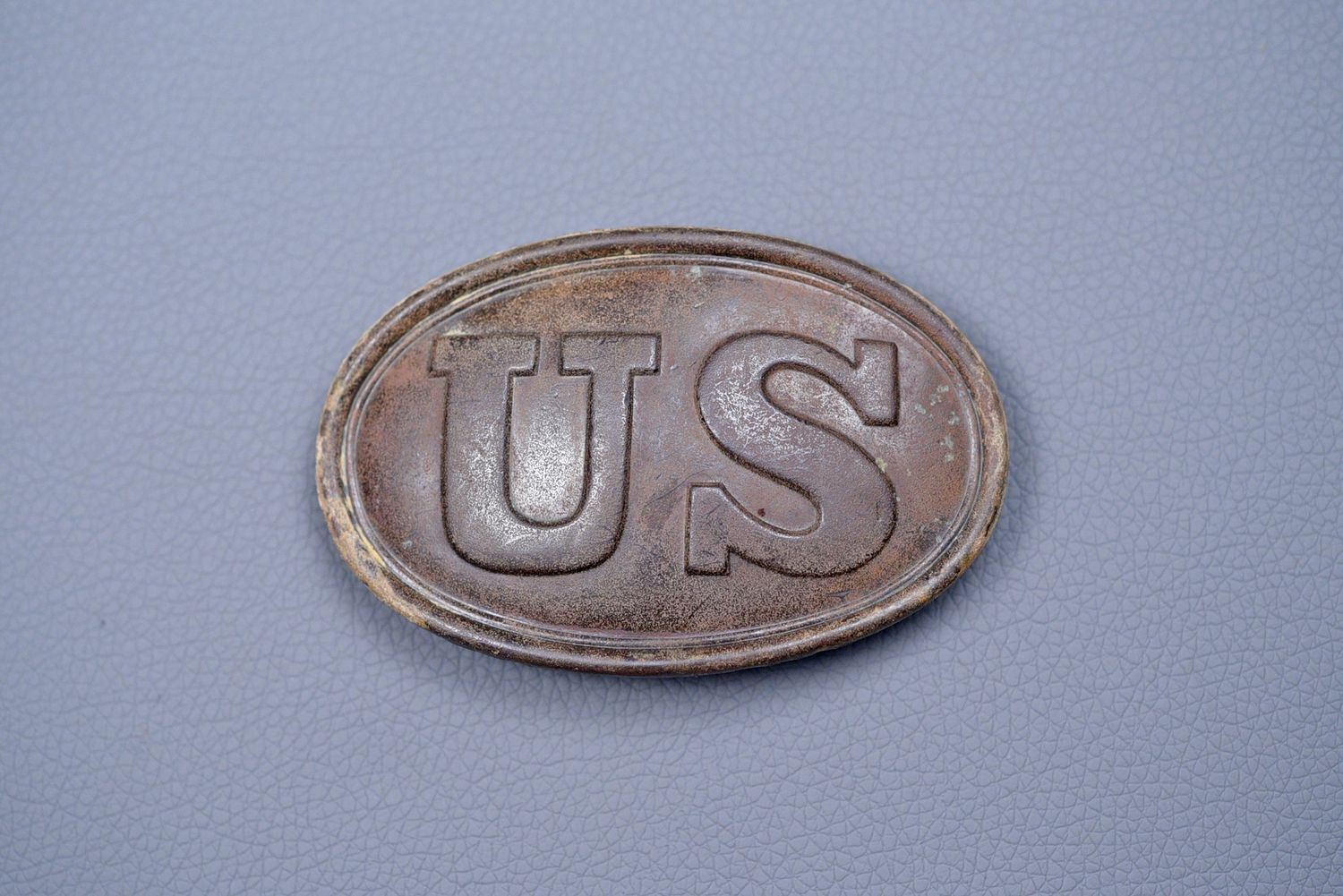 CIVIL WAR U.S. OVAL BELT BUCKLE BY GAYLORD - GROUND RECOVERED