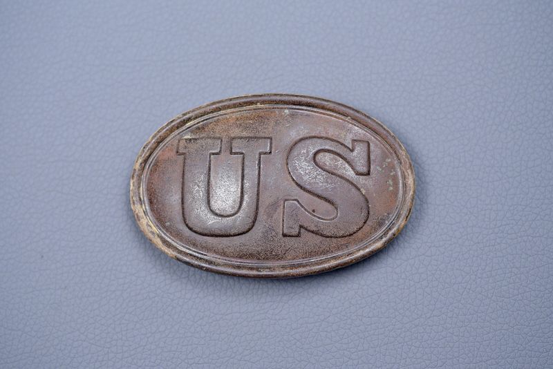 CIVIL WAR U.S. OVAL BELT BUCKLE BY GAYLORD - GROUND RECOVERED