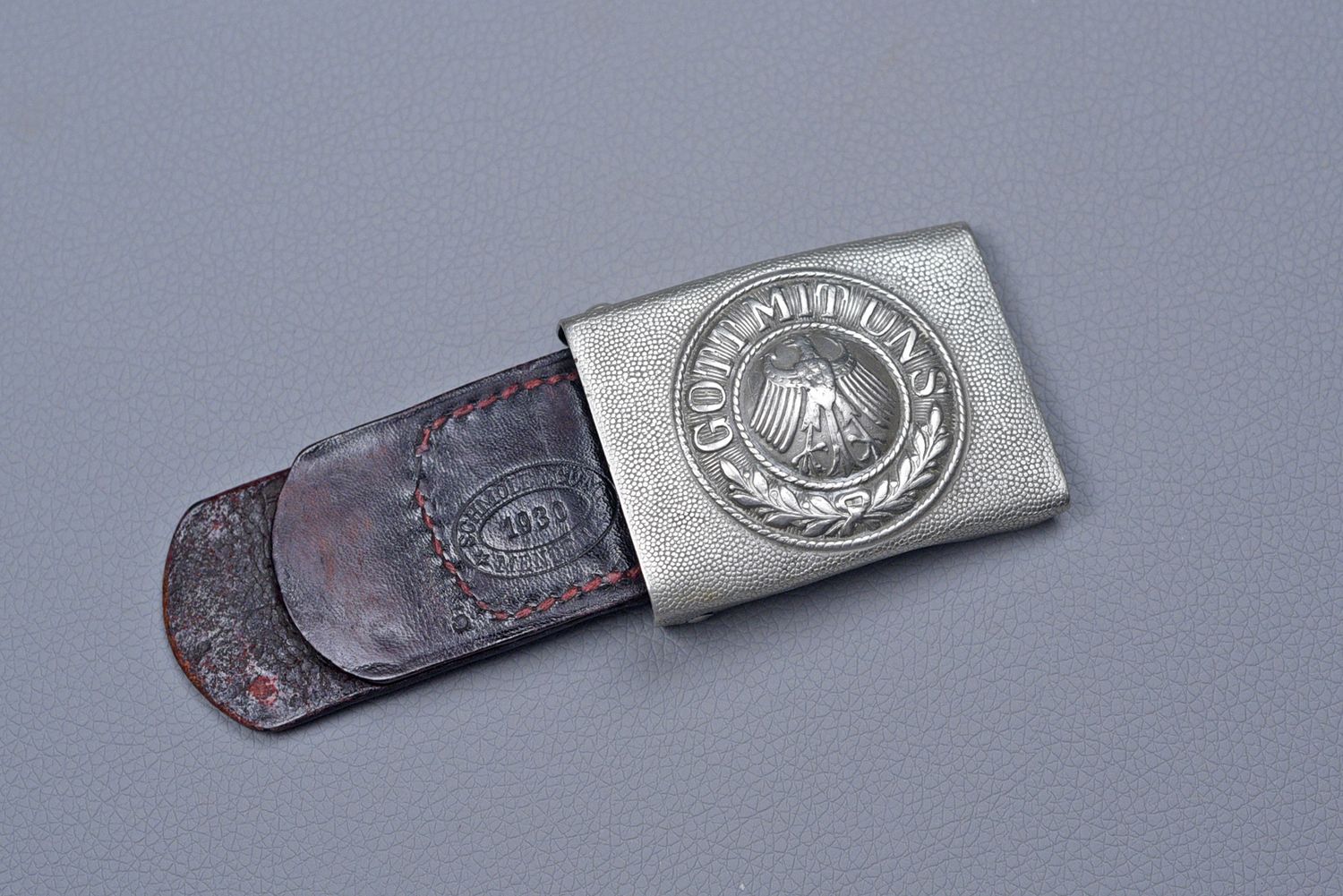 REICHSWEHR BELT BUCKLE w/TAB DATED 1930 REICHSWEHR BELT BUCKLE w/TAB DATED 1930