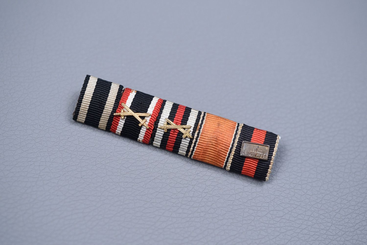 WWI GERMAN 1914 IRON CROSS 2nd CLASS 5-PLACE RIBBON BAR