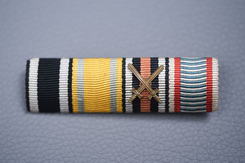 WWI GERMAN 1914 IRON CROSS 2nd CLASS 4-PLACE RIBBON BAR