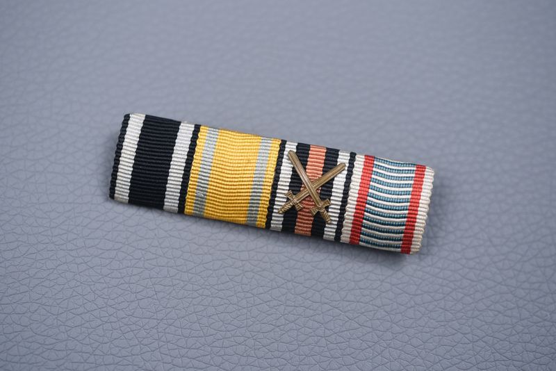 WWI GERMAN 1914 IRON CROSS 2nd CLASS 4-PLACE RIBBON BAR