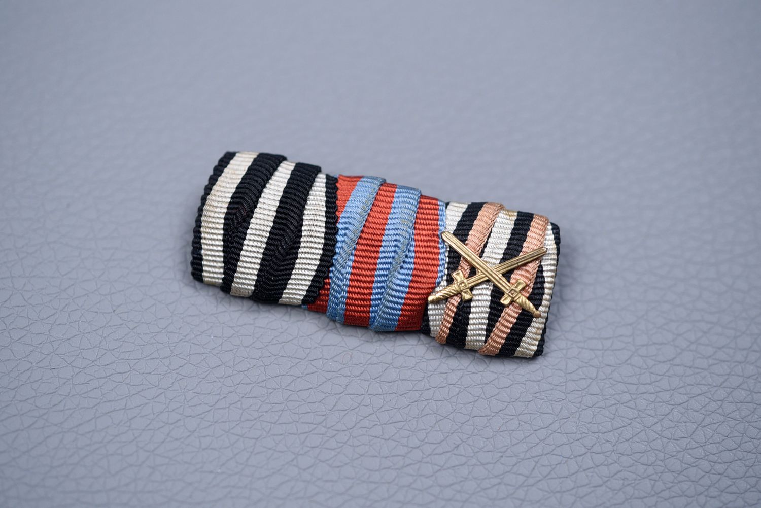 WWI GERMAN 1914 IRON CROSS 2nd CLASS 3-PLACE RIBBON BAR