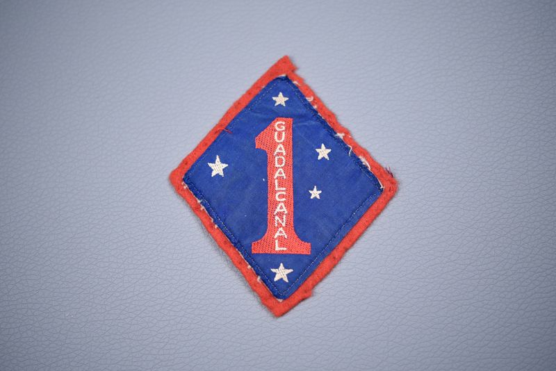 WWII U.S. 1st MARINE DIVISION 'BLOODED' SHOULDER PATCH - AUSTRALIAN MADE