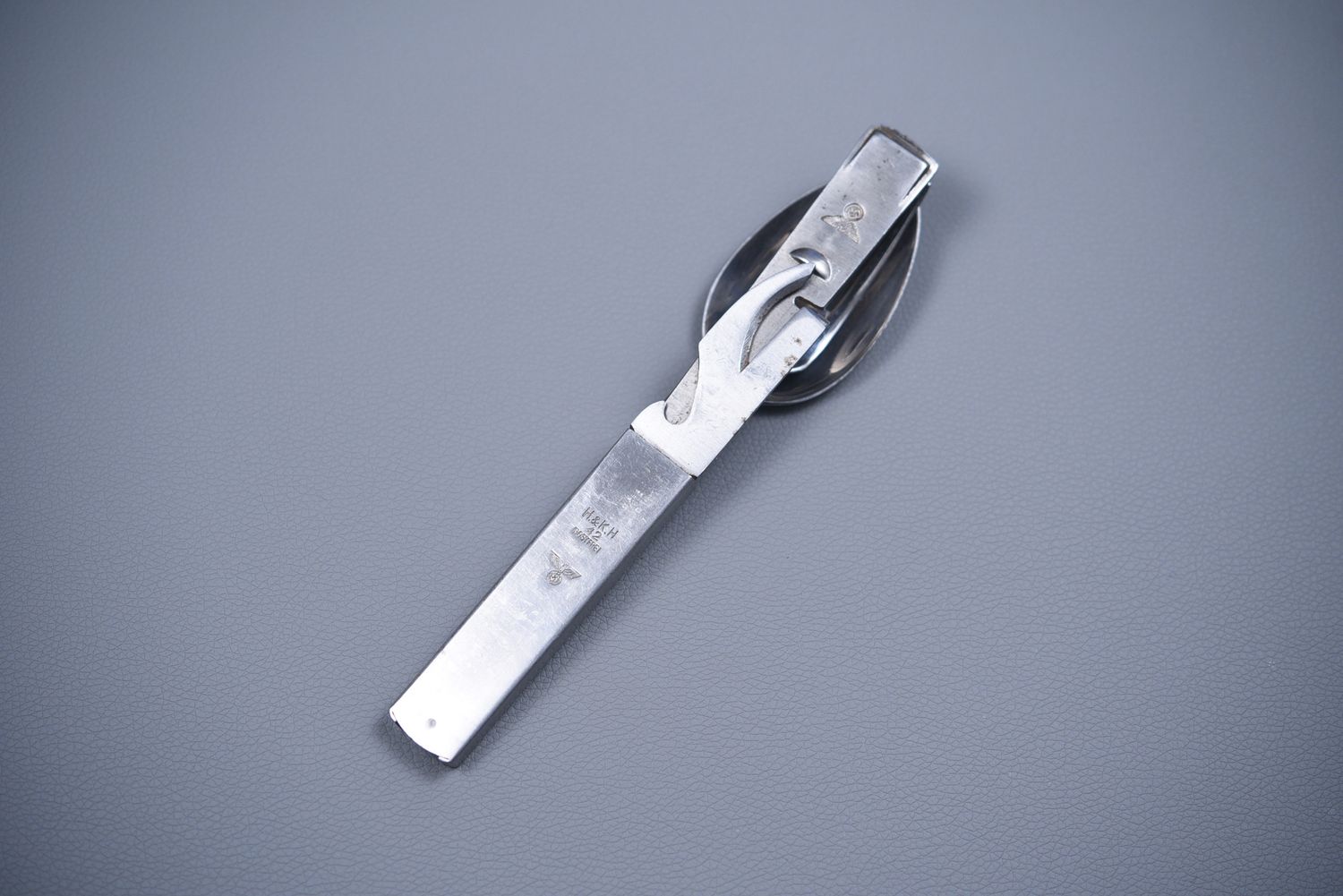 WWII GERMAN FIELD UTENSIL SET - MAKER MARKED