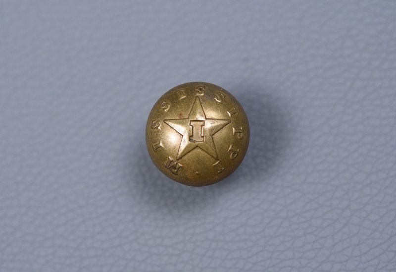 CIVIL WAR CONFEDERATE MISSISSIPPI ‘I’ UNIFORM COAT BUTTON – NON-DUG