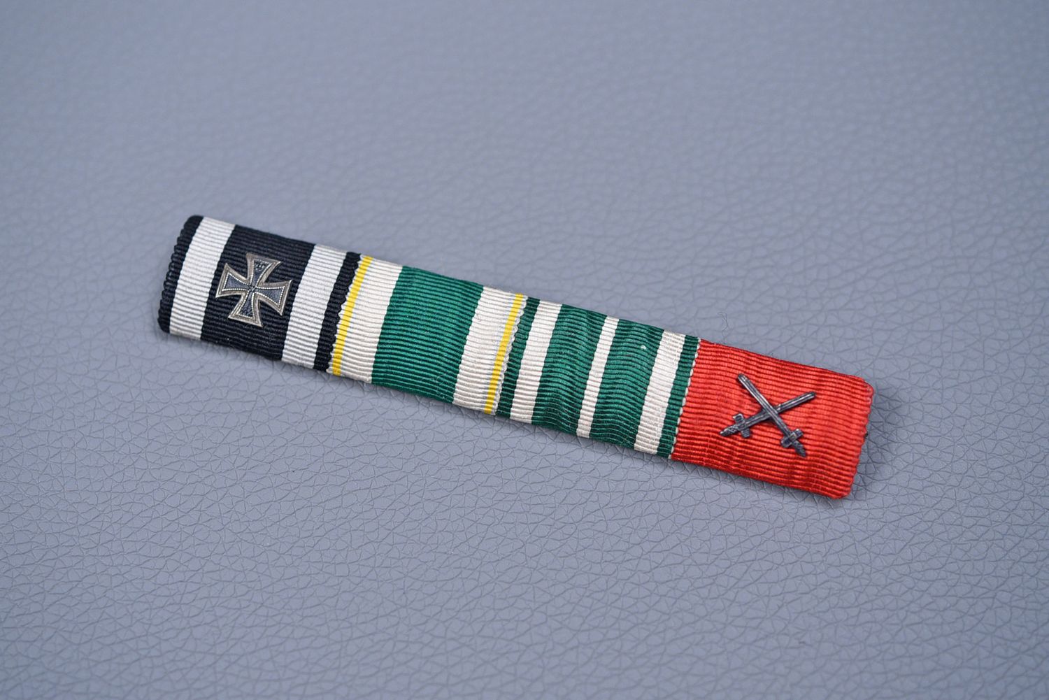WWI GERMAN 1914 IRON CROSS SAXON 4-PLACE RIBBON BAR- 1 INCH RIBBONS WWI GERMAN 1914 IRON CROSS SAXON 4-PLACE RIBBON BAR- 1 INCH RIBBONS