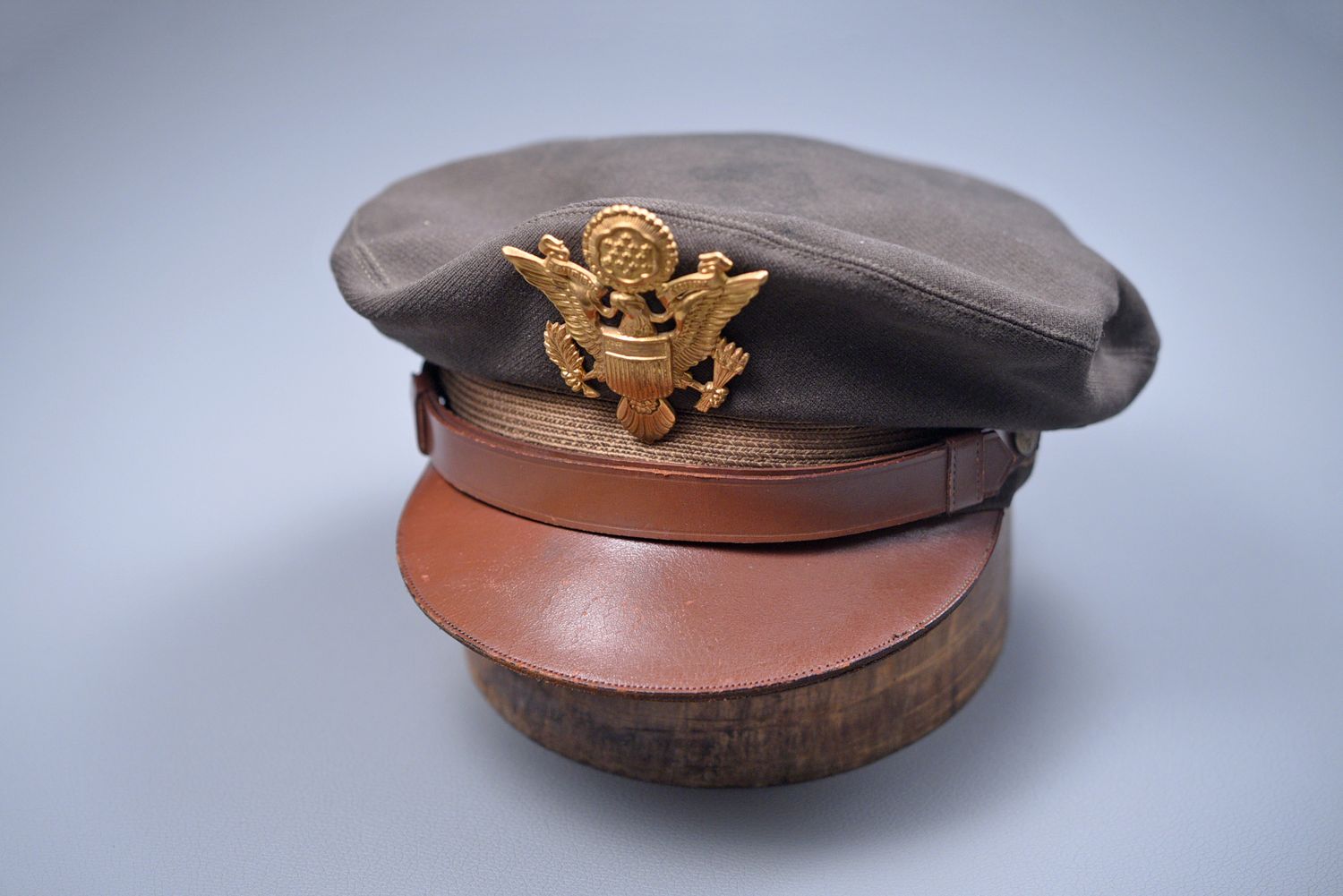 WWII U.S. ARMY AIR CORPS OFFICERS OD CRUSHER CAP - AUSTRALIAN MADE WWII U.S. ARMY AIR CORPS OFFICERS OD CRUSHER CAP - AUSTRALIAN MADE