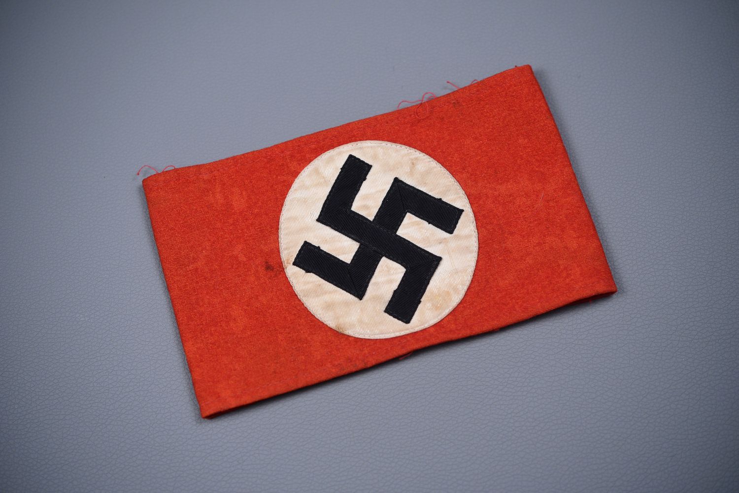 WWII GERMAN NSDAP POLITICAL ARMBAND - WOOL 3-PIECE CONSTRUCTION – UNIFORM REMOVED WWII GERMAN NSDAP POLITICAL ARMBAND - WOOL 3-PIECE CONSTRUCTION – UNIFORM REMOVED
