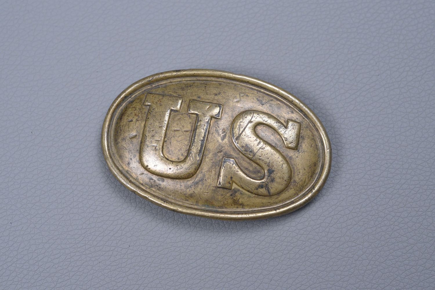 CIVIL WAR U.S. OVAL BELT BUCKLE w/PUPPY PAWS BY GAYLORD - NON-DUG