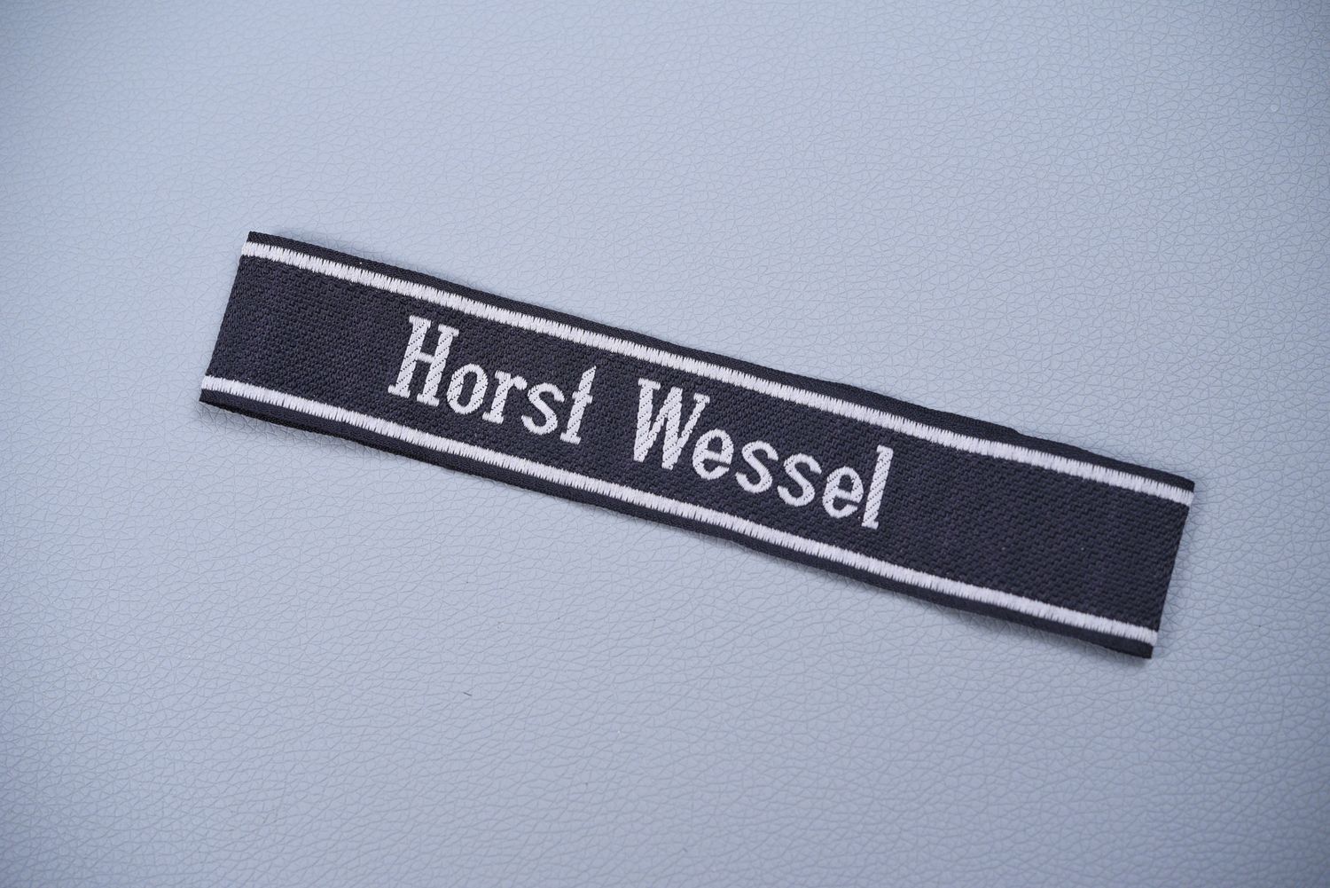 WWII GERMAN WAFFEN SS CUFF TITLE 'HORST WESSEL' - BEVO WEAVE