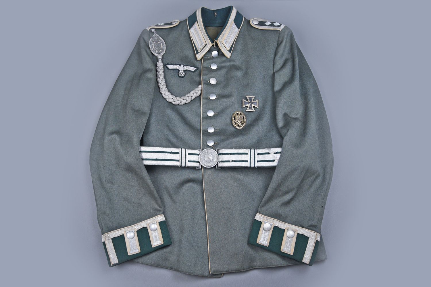 WWII GERMAN ARMY OBERFELDWEBEL WAFFENROCK w/BELT