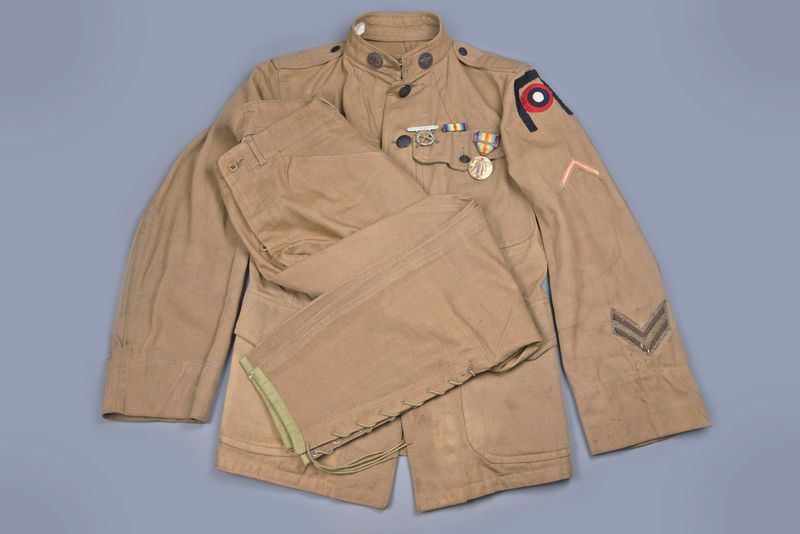WWI U.S. ARMY AVIATION ENLISTED UNIFORM JACKET & TROUSERS WWI U.S. ARMY AVIATION ENLISTED UNIFORM JACKET & TROUSERS