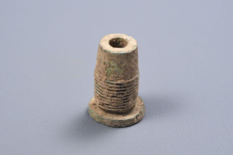 CIVIL WAR CONFEDERATE ARTILLERY COPPER FUSE ADAPTER - DUG CIVIL WAR CONFEDERATE ARTILLERY COPPER FUSE ADAPTER - DUG