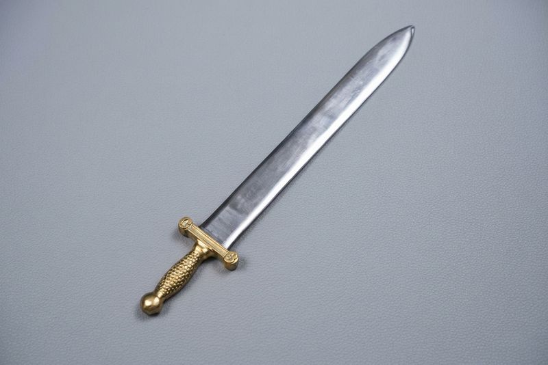 CIVIL WAR CONFEDERATE FOOT ARTILLERY SWORD MINIATURE IN CASE - CUSTOM MADE