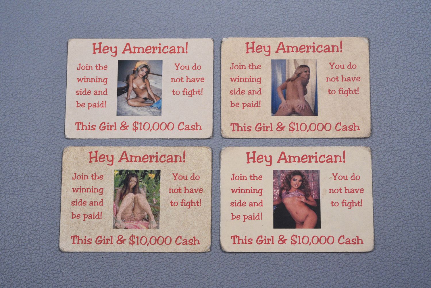 VIETNAM WAR DEFECTION CARDS - 4 EA. VIETNAM WAR DEFECTION CARDS - 4 EA.