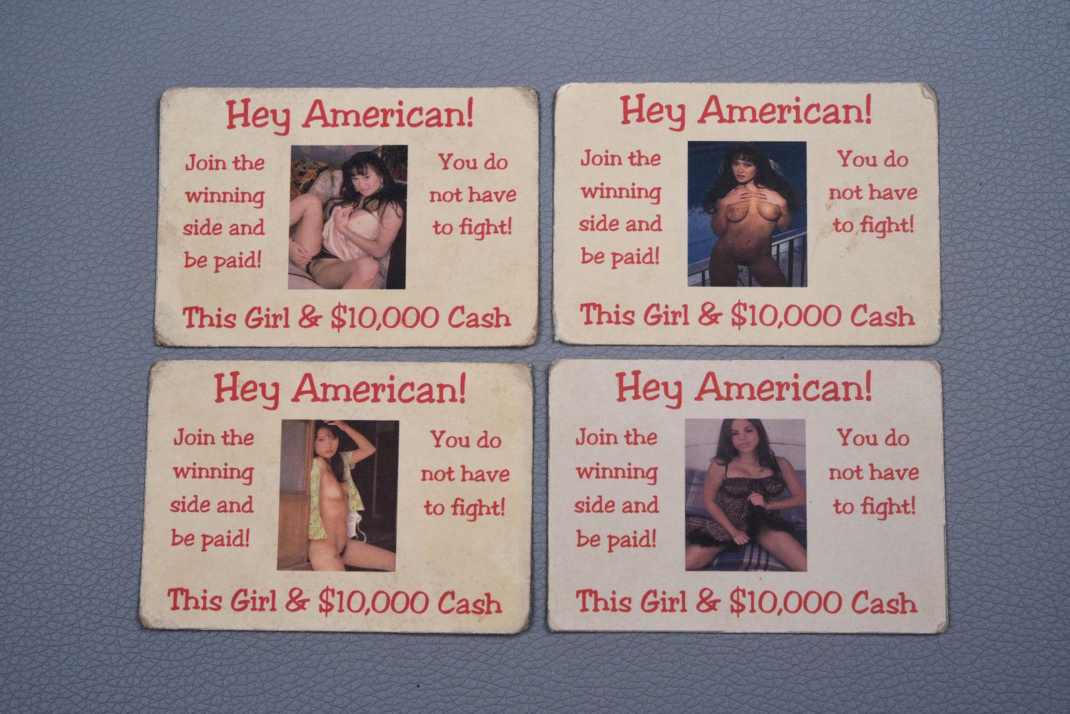 VIETNAM WAR DEFECTION CARDS - 4 EA. VIETNAM WAR DEFECTION CARDS - 4 EA.